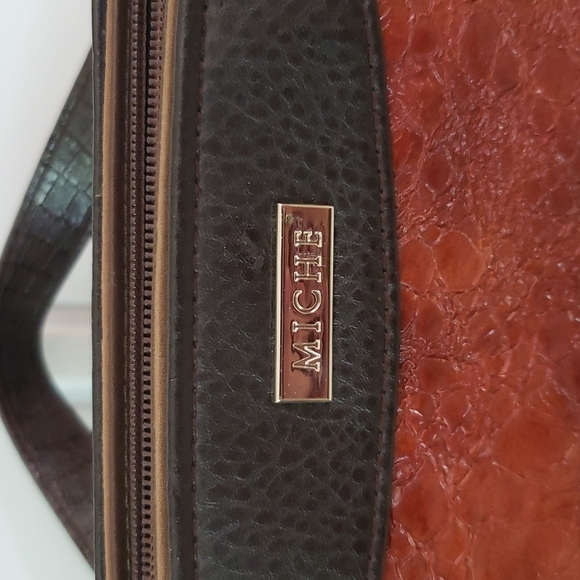 Miche purse, base purse, cover panel, interchangable, rust orange red - Picture 2 of 12